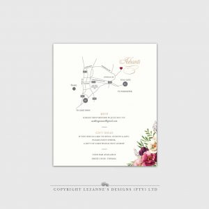 Berry Bloom Wedding Invitation Back