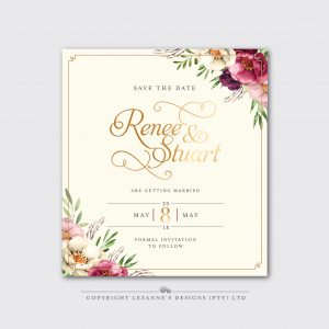 Berry Bloom Wedding Invitation